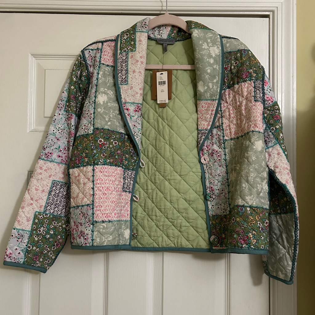 Nwt Conditions Apply Printed Quilted Jacket